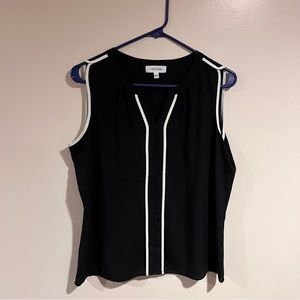 Black and white Calvin Klein blouse flowy